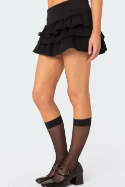 Martina Ruffle Terry Mini Skirt
