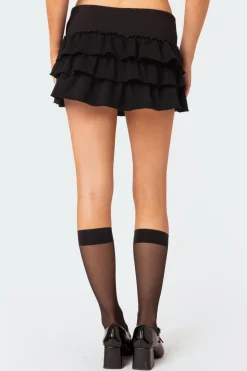 Martina Ruffle Terry Mini Skirt