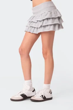 Martina Ruffle Terry Mini Skirt
