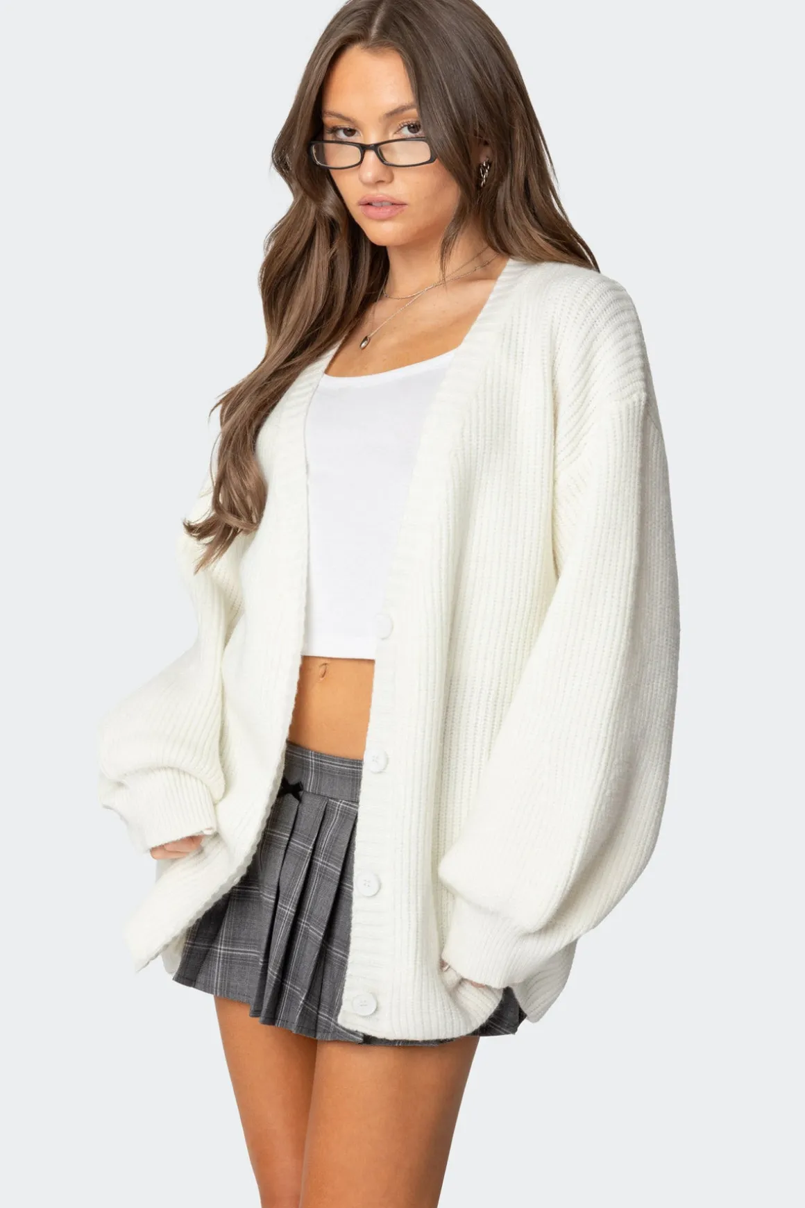Mathilde Oversized V Neck Cardigan