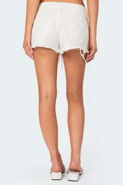 Matilda Low Rise Distressed Denim Shorts