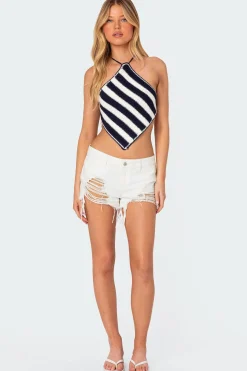 Matilda Low Rise Distressed Denim Shorts
