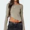 Maura Boat Neck Asymmetric Top