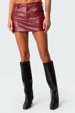 Maya Faux Leather Mini Skirt