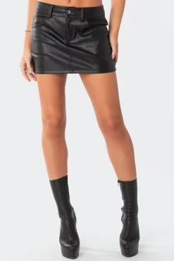 Maya Faux Leather Mini Skirt