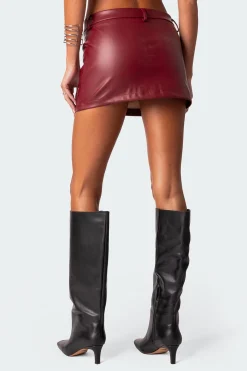 Maya Faux Leather Mini Skirt