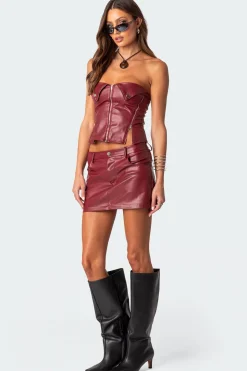 Maya Faux Leather Mini Skirt