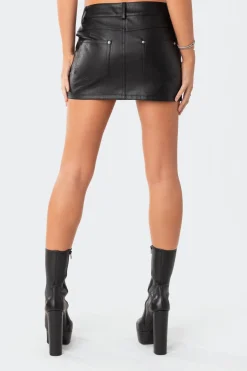 Maya Faux Leather Mini Skirt