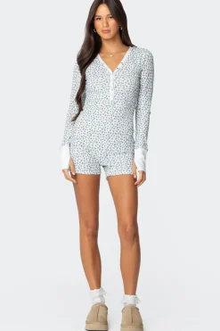 Meadow Printed Waffle Romper