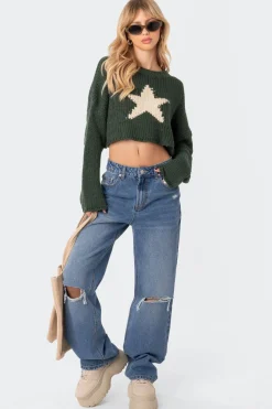 Mega Star Cropped Sweater