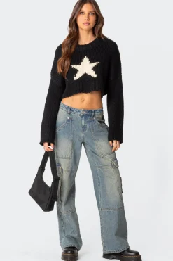 Mega Star Cropped Sweater
