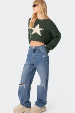 Mega Star Cropped Sweater