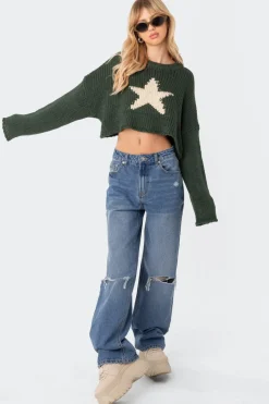 Mega Star Cropped Sweater