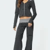 Meggy Striped Fold Over Pants
