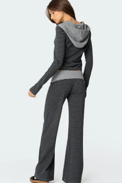 Meggy Striped Zip Up Hoodie