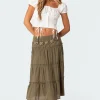 Melinda Tiered Midi Skirt