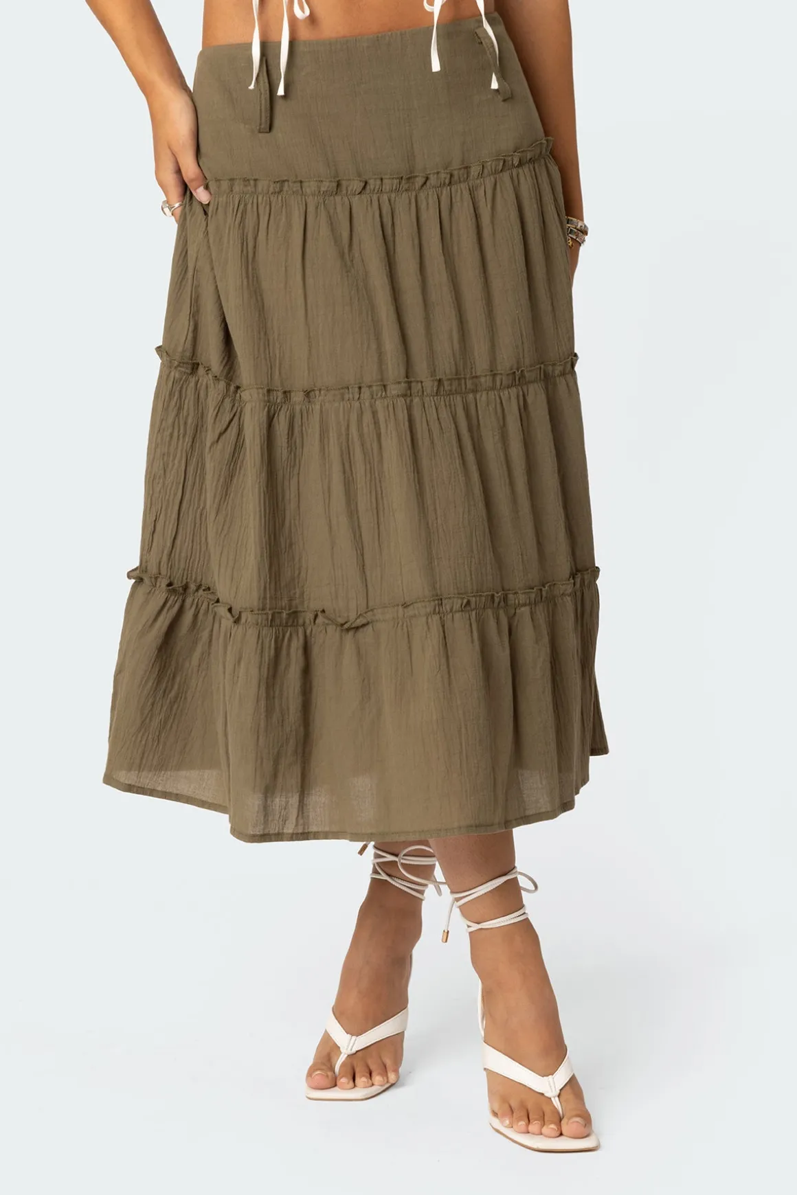 Melinda Tiered Midi Skirt