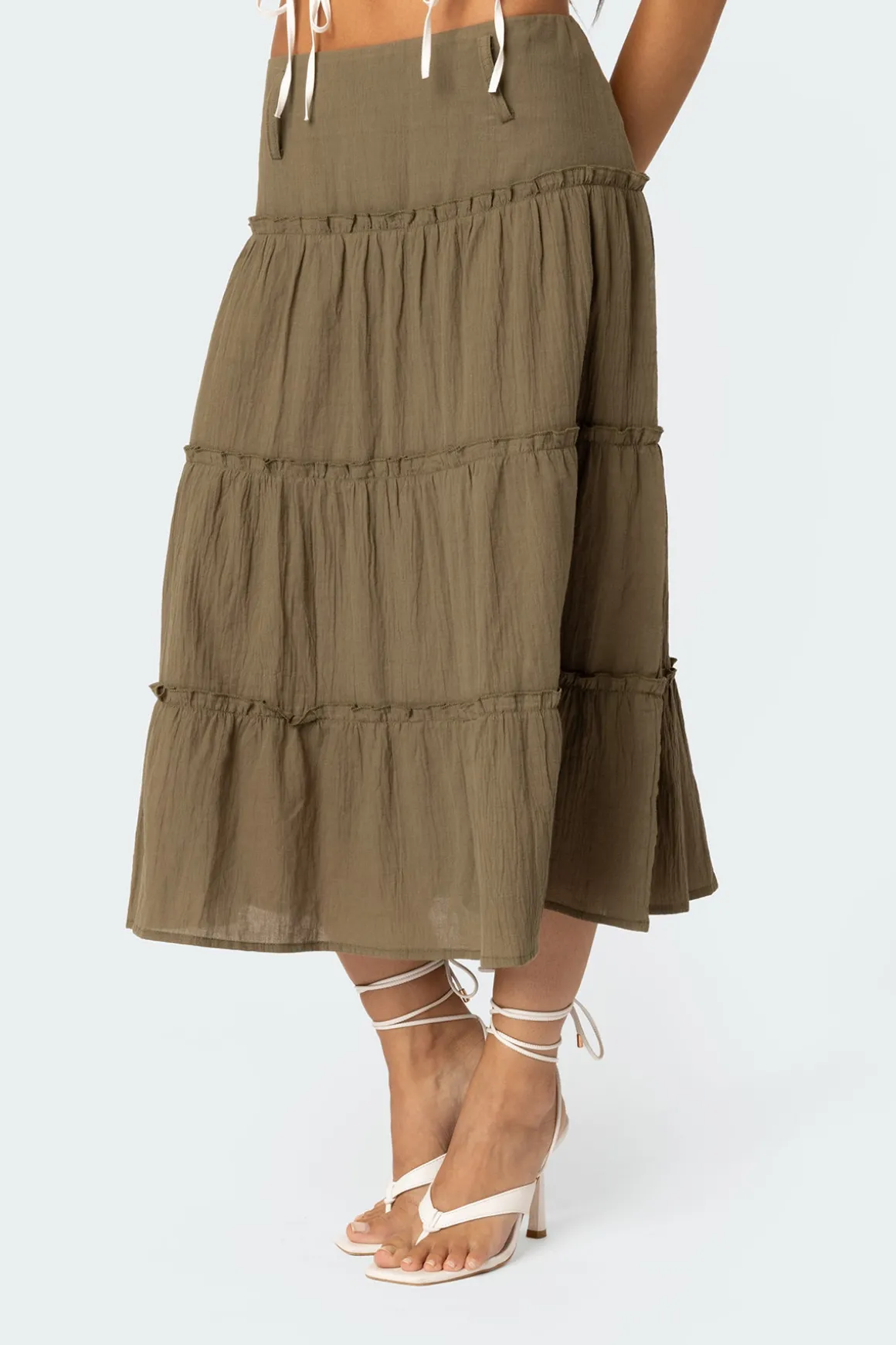 Melinda Tiered Midi Skirt