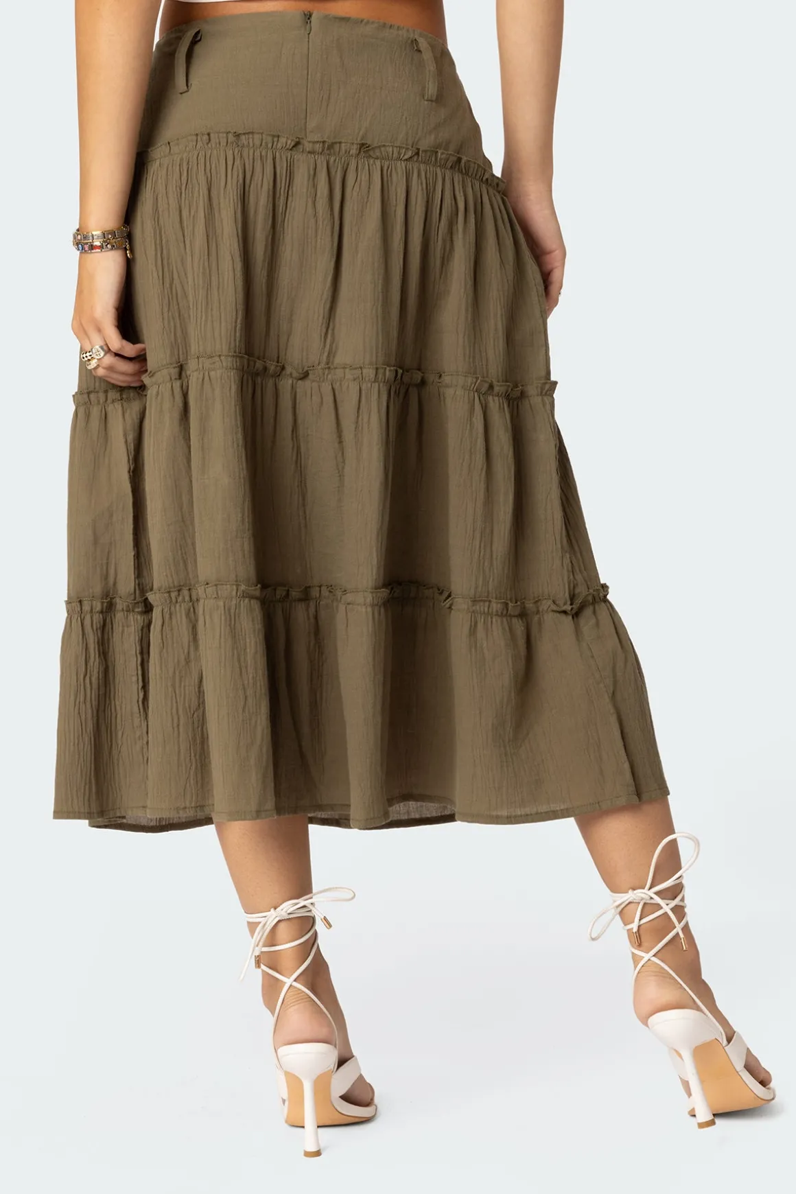 Melinda Tiered Midi Skirt