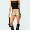 Melodi Faux Leather Micro Shorts