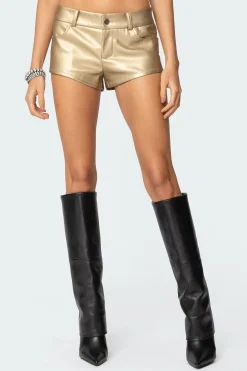 Melodi Faux Leather Micro Shorts