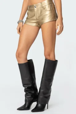 Melodi Faux Leather Micro Shorts