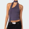 Melony Asymmetric Scarf Top