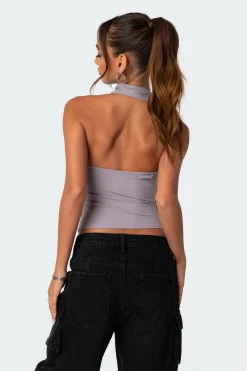 Melony Asymmetric Scarf Top