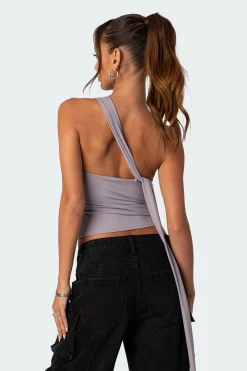 Melony Asymmetric Scarf Top