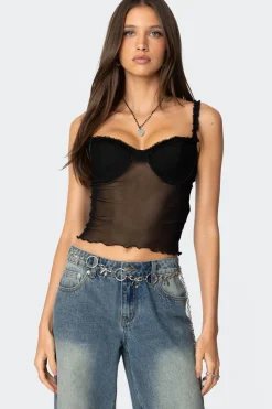 Mercy Sheer Mesh Bra Top