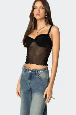 Mercy Sheer Mesh Bra Top