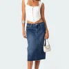 Mirah Denim Midi Skirt