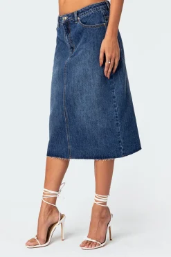 Mirah Denim Midi Skirt