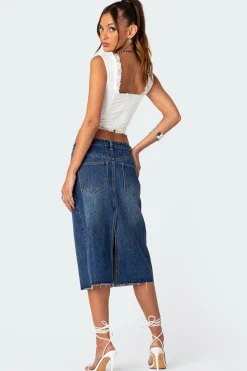 Mirah Denim Midi Skirt