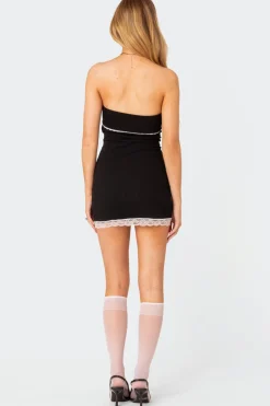 Miri Lace Trim Mini Dress