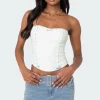 Mist Lacey Ribbon Corset