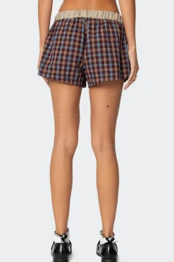 Mixed Plaid Boxer Shorts