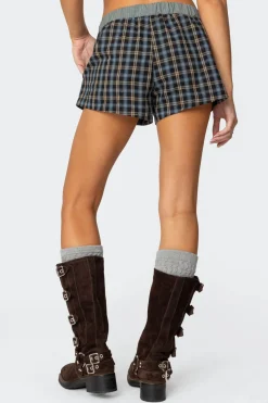 Mixed Plaid Boxer Shorts