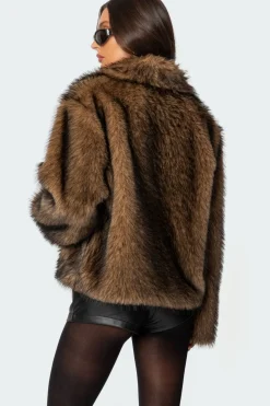 Mob Wife Faux Fur Jacket