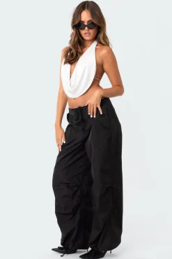 Monique Cropped Open-Back Top