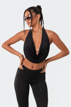 Monique Cropped Open-Back Top