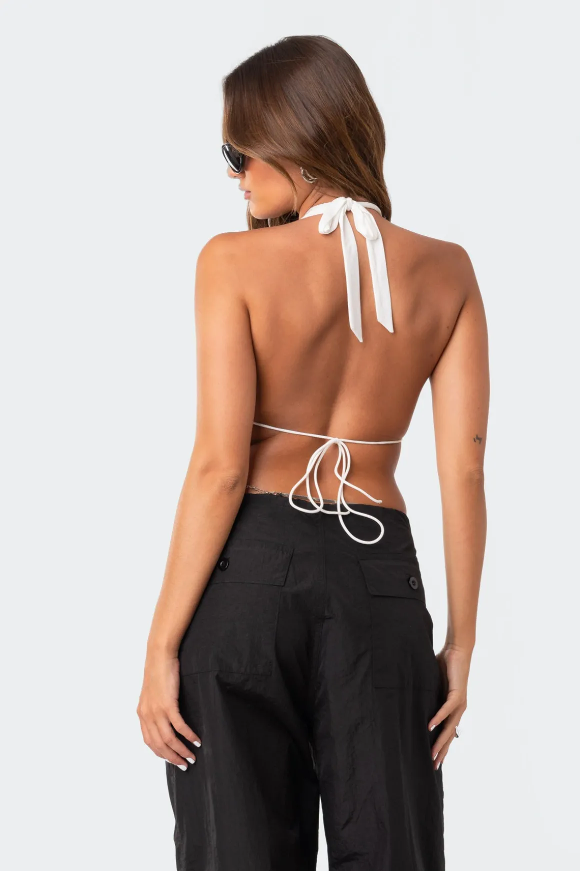 Monique Cropped Open-Back Top
