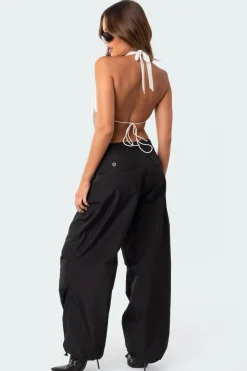 Monique Cropped Open-Back Top