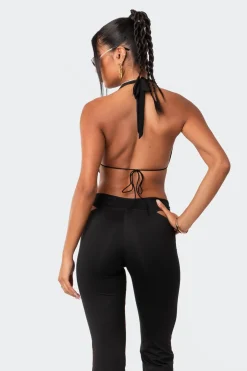 Monique Cropped Open-Back Top