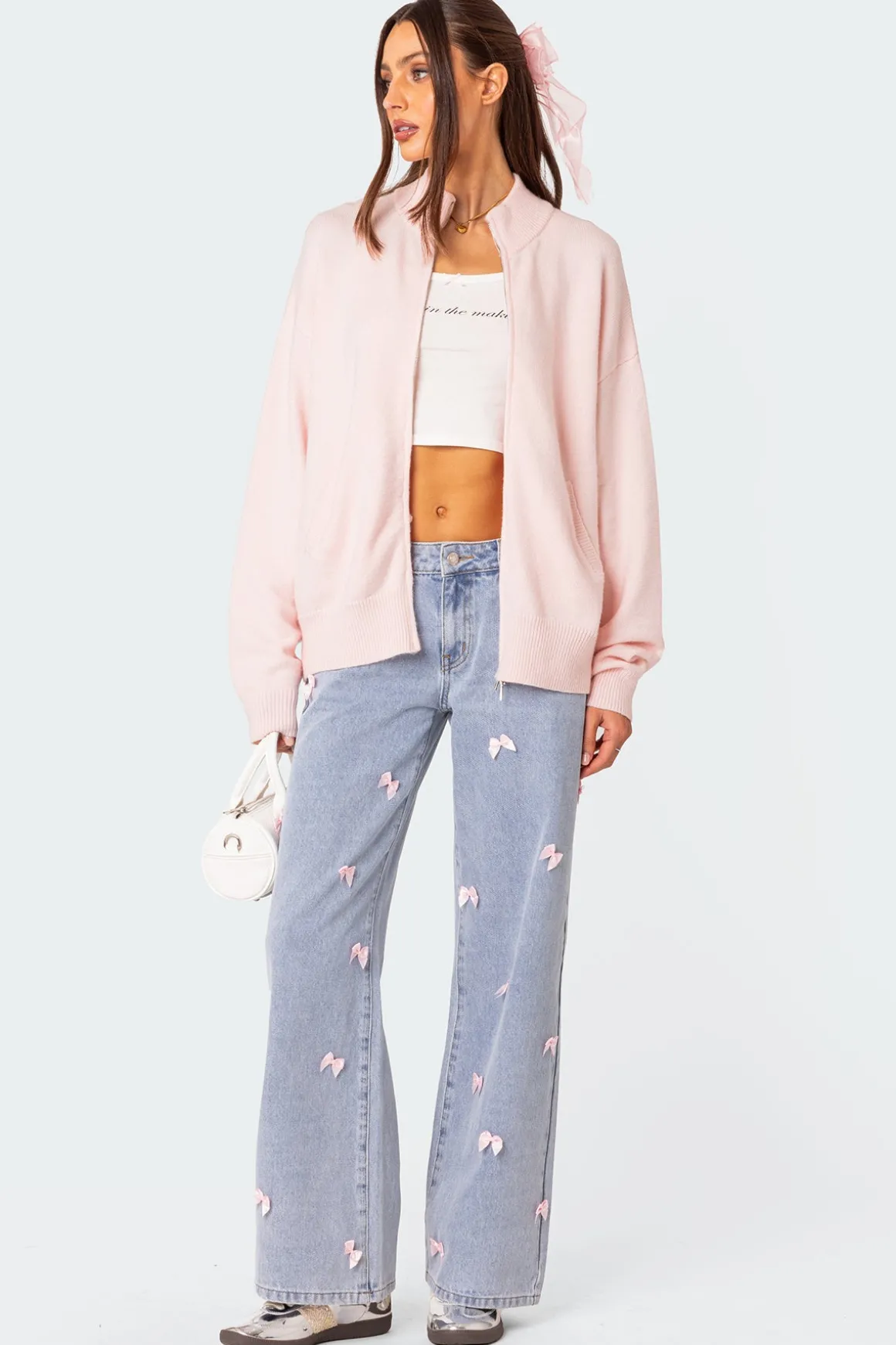 Montie Oversized Double Zip Cardigan