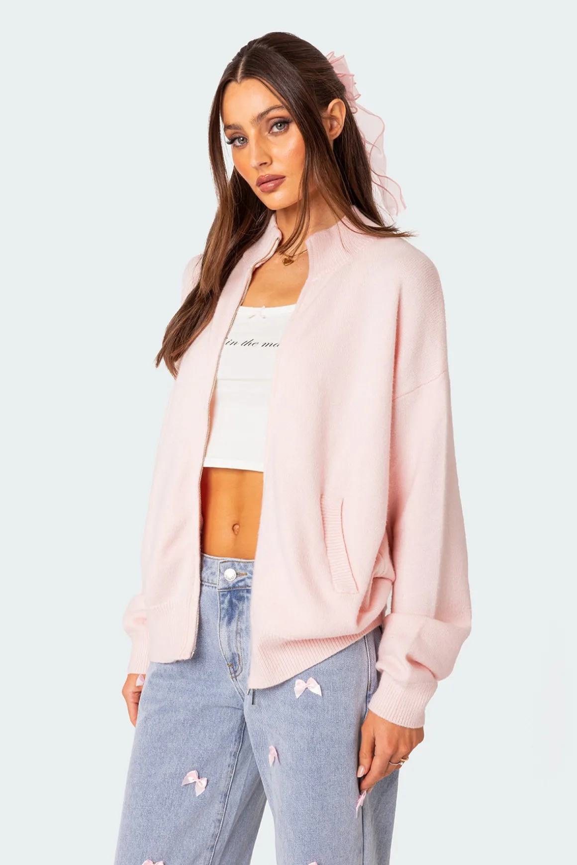 Montie Oversized Double Zip Cardigan