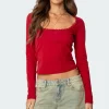 Mora Lace Trim Ribbed T Shirt