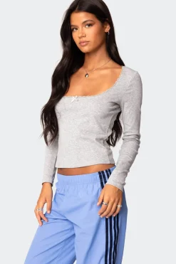 Mora Lace Trim Ribbed T Shirt