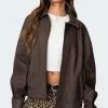 Mori Oversized Faux Leather Jacket