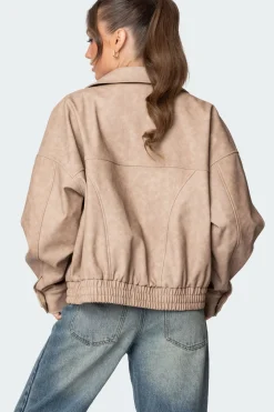 Mori Oversized Faux Leather Jacket